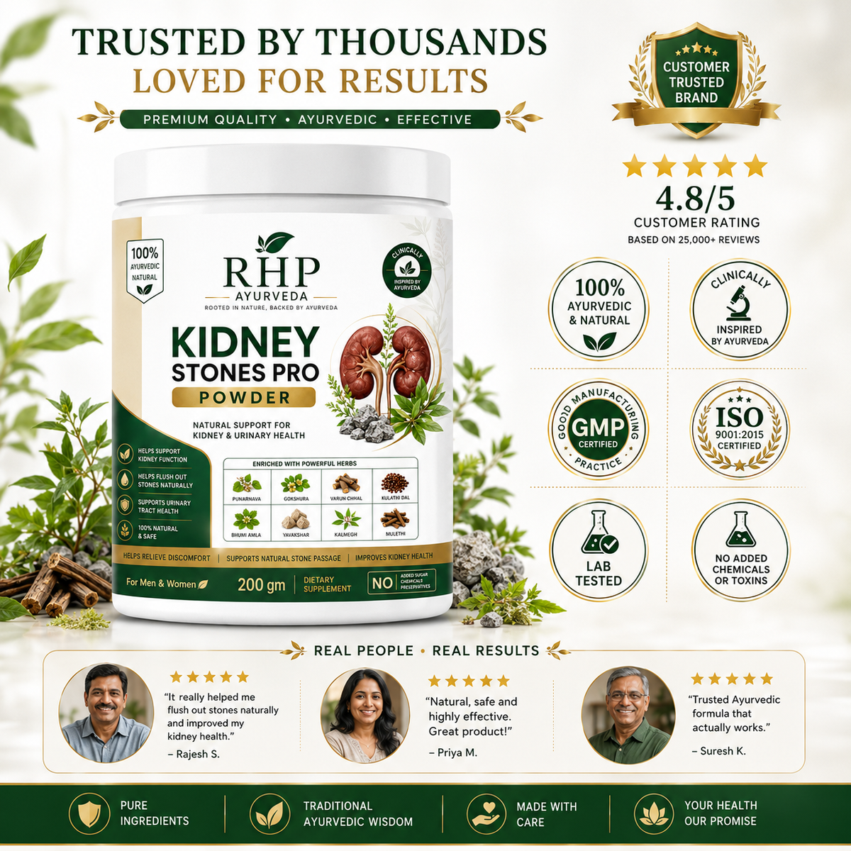RHP KIDNEYS STONE AYURVEDIC POWDER 30DAYS CHALLENGE